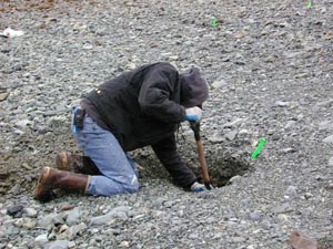 picture of a pit excavation in Prince William Sound