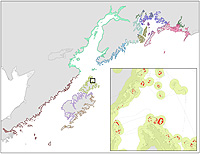 Gulf of Alaska region map, see caption