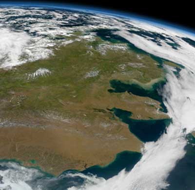 satellite photo of arctic